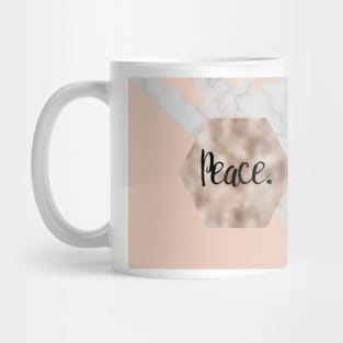 Peace on rose gold pattern Mug